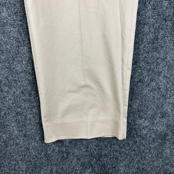 Pendleton Pants Womens 16 Petite Khaki Straight Leg Tan Cotton Stretch Pockets - Picture 3 of 7